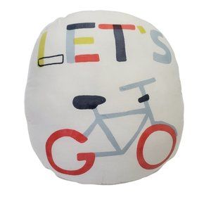 PETIT Pehr Home Accent Lets Go Bicycle Print Throw Pillow 12"